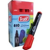 MARCADOR TRABI 410 ROJO PERMA P/BISE