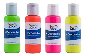ACRILICO DECORALBA 408 x60ML. AMARILLO FLUO