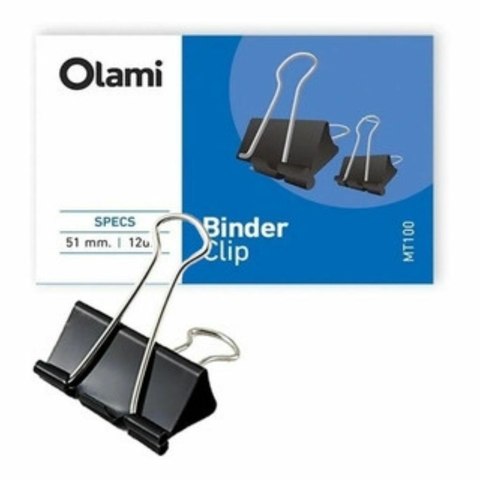 Aprieta Papel Olami binder 19mm caja x 12 MT104