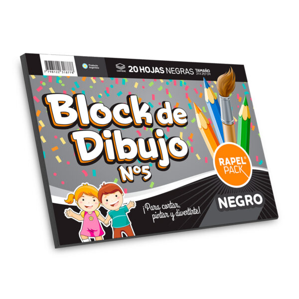 Block de dibujo Nº5 Miguel Angel x 20 hjs negro