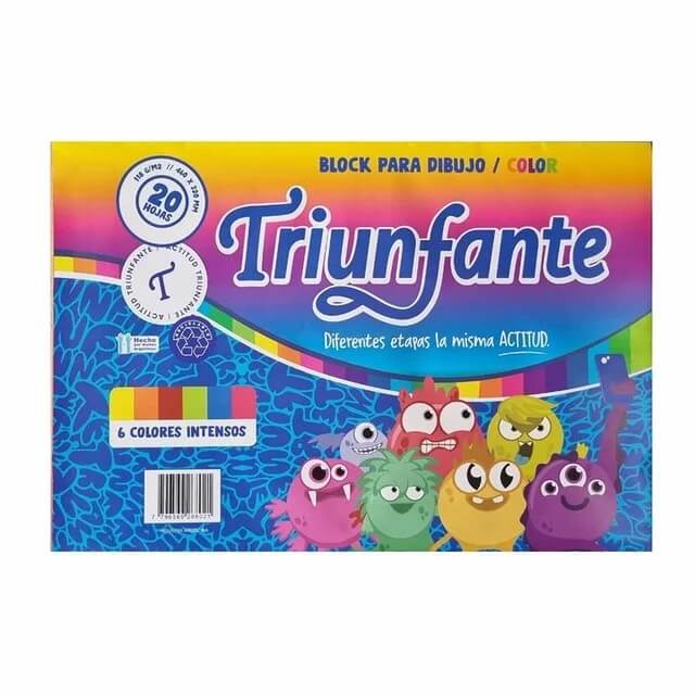 Block de dibujo Nº5  x 20 hjs color