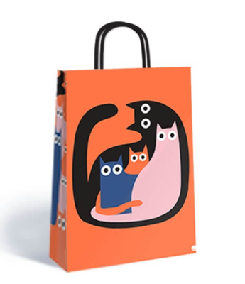 Bolsa p/regalo Romipack Lunar blanco b/rojo 22x30