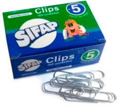 Clips Sifap metal N° 5 x 100 un