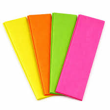 PAPEL CREPE MIL28 80-  93 FLUO  x 10 U.