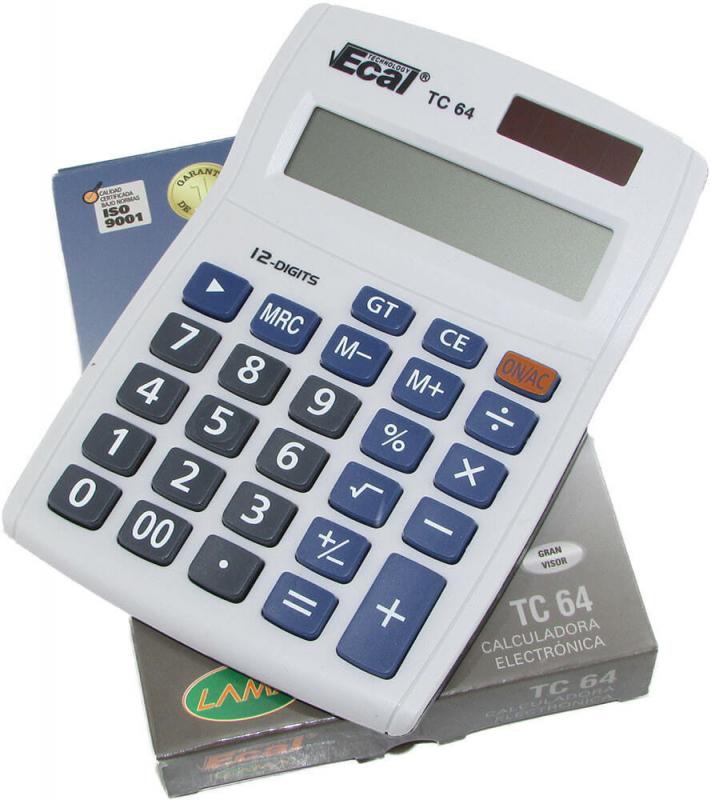 CALCULADORAS ECAL TC64 12 DIG MED.