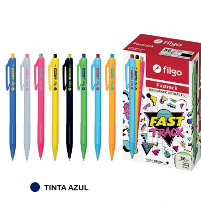 Boligrafo Filgo Fastrack retractil 1.0 azul / negra