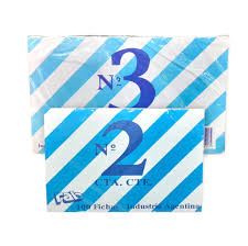 Fichas Mil28 rayadas N° 2 paq x 100