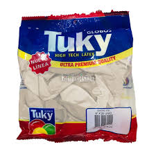 GLOBOS LATEX TUKY 12 BLANCO x 25 U.