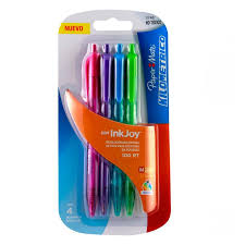 Boligrafo Paper Mate kilometrico 100rt blister x 4