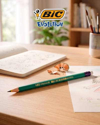 LAPIZ BIC EVOLUTION HB CON GOMA x 12 UND.
