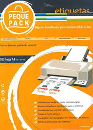 ETIQUETAS PEQUE PACK  A4 x 25 unid