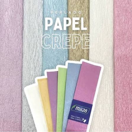 PAPEL CREPE MIL28 80-103 PERLA AMARILLO x 10 U.