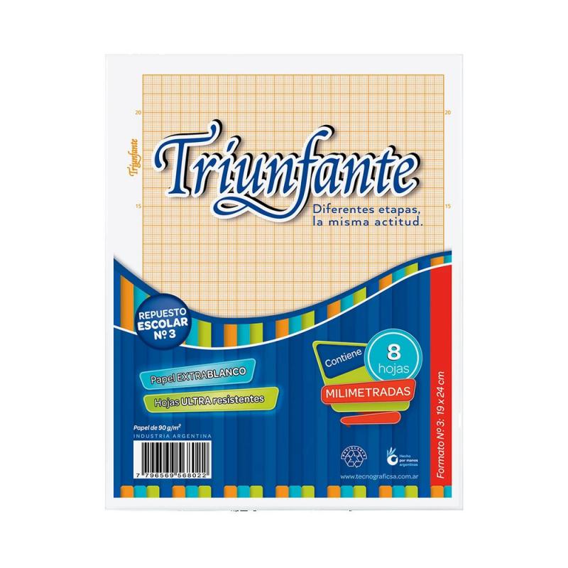 Repuesto Triunfante N°3 milimetrado