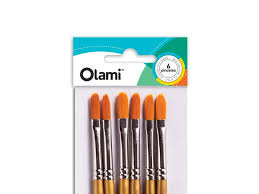 PINCEL OLAMI PI150 Nº4 x 6 U. LENGUA DE GATO