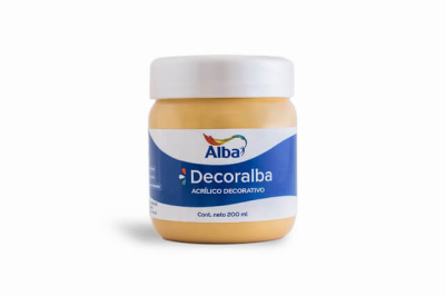 Decoralba Acrílico pote 200 ml 477 - Oro-Plata
