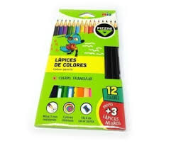 PINTURITAS PIZZINI TRIANGULAR x 12 L + 3 GRAFITOS LML27123