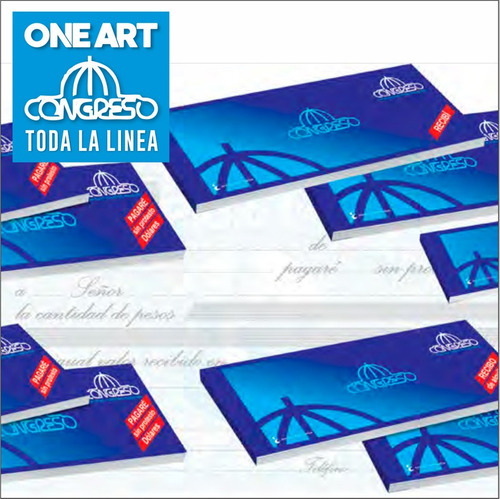 Talonario Congreso Recibí chico 40 hjs