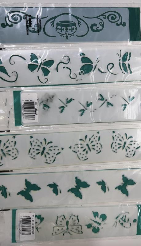 STENCIL EQARTE 4.5x24 CM Nro 239 VUELO DE MARIPOSAS