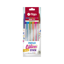 BOLIGRAFO FILGO STICK 026 1.0mm x 6 U. COLOR SURT.