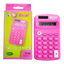 CALCULADORAS ECAL TC60 8 DIG BOLSILLO ROSA