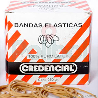 Bandas elasticas Credencial caja x 250 grs