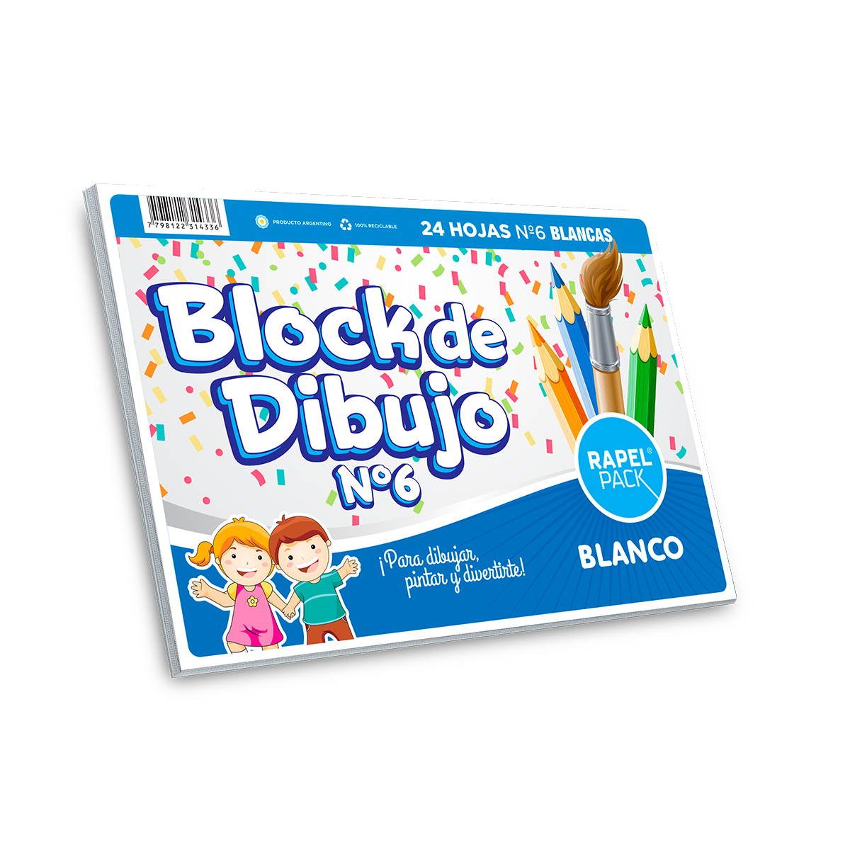 Block de dibujo Nº6 x 24 hjs blanco