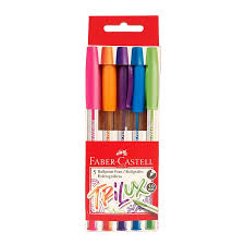 Imagen ilustrativa de BOLIGRAFO FABER TRILUX COLORS BLISTER x 5 U.