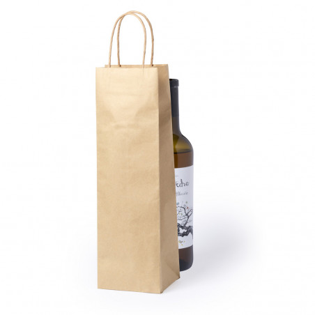 Imagen ilustrativa de BOLSA GP KRAFT KP 12x10x38 BOTELLA NATURAL