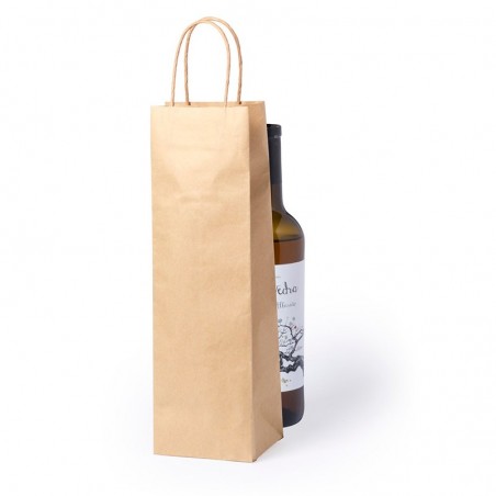 Bolsa Kraft natural classic 14x8x40 p/botella