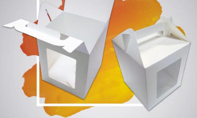 Caja carton blanca 11x11x11 con ventana