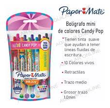 Boligrafo Paper Mate Candy Pop Mini x 4 retrac 1mm