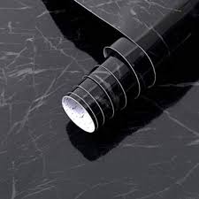 Imagen ilustrativa de AUTOADHESIVO ROLLO LAMA 6007 MARMOL x10M NEGRO