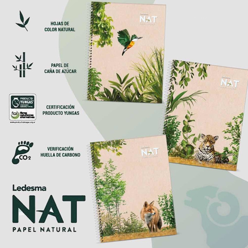 Cuaderno Ledesma Nat 29,7 c/esp 70h cuadriculado