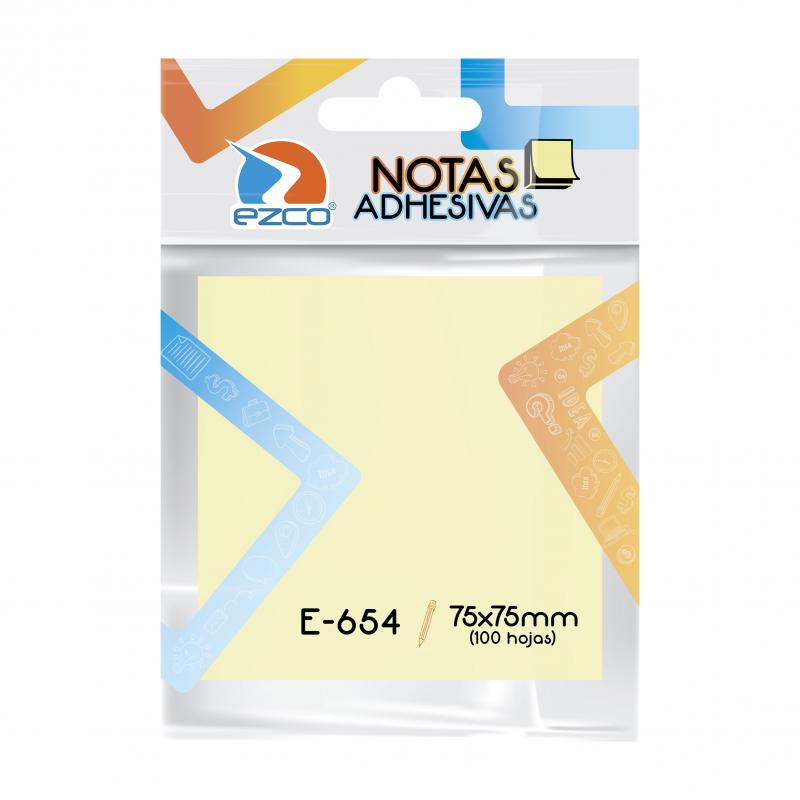 Block de notas adhesivas 75 x 75mm EZCO