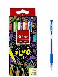 Boligrafo Filgo Pop Gel x 6 un Fluo