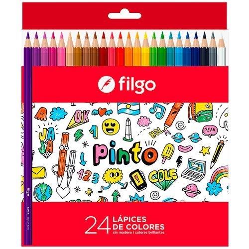 Lapices de colores Filgo Pinto x 24 largos