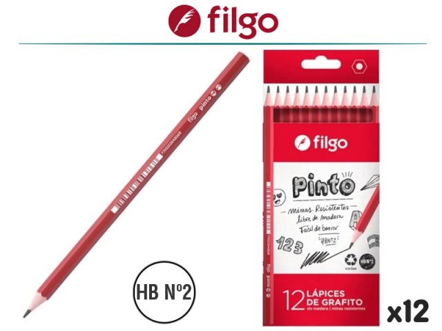 Lapiz Grafito Filgo Pinto HB x12