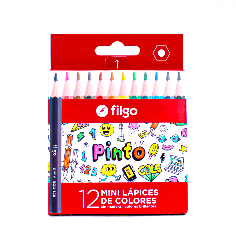 Lapices de colores Filgo Pinto x 12 cortos