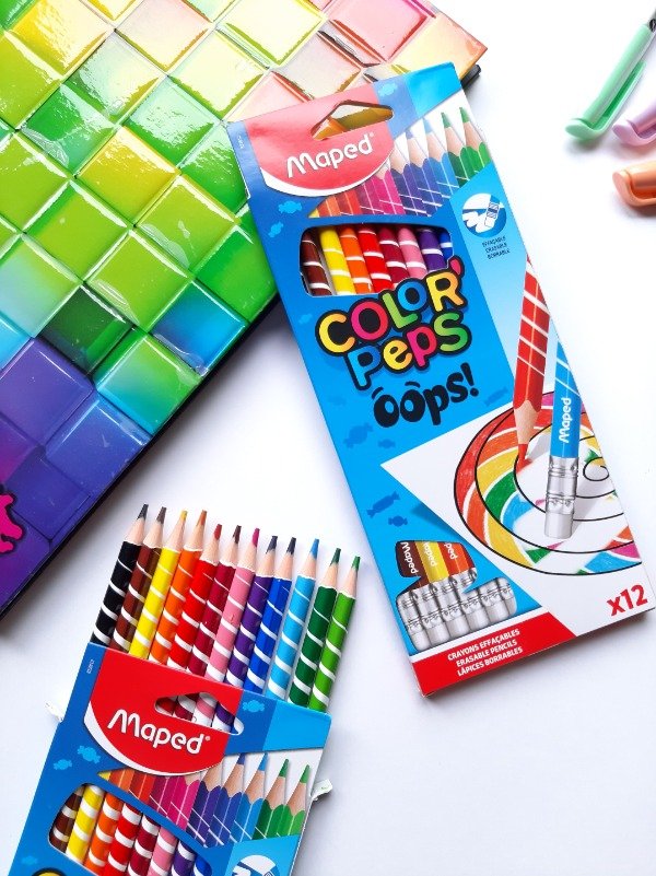 Lapices de colores Maped borrable x 12 Re:832812