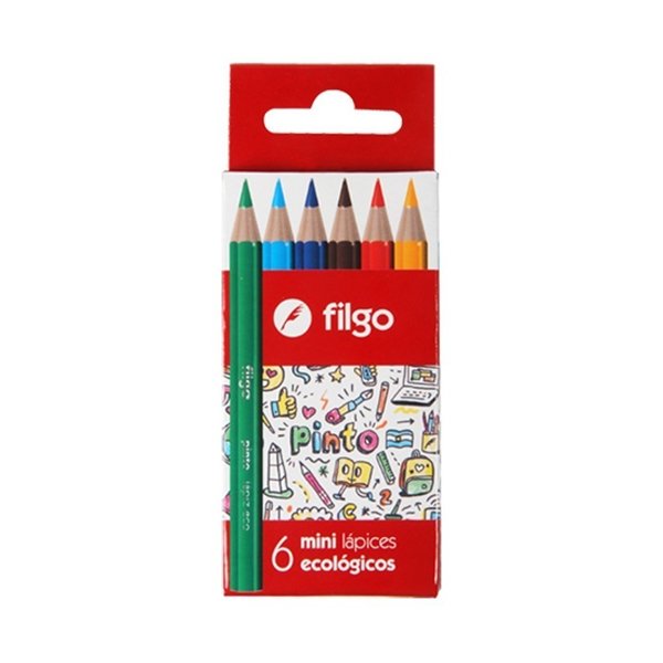 Lapices de colores Filgo Pinto x 6 cortos