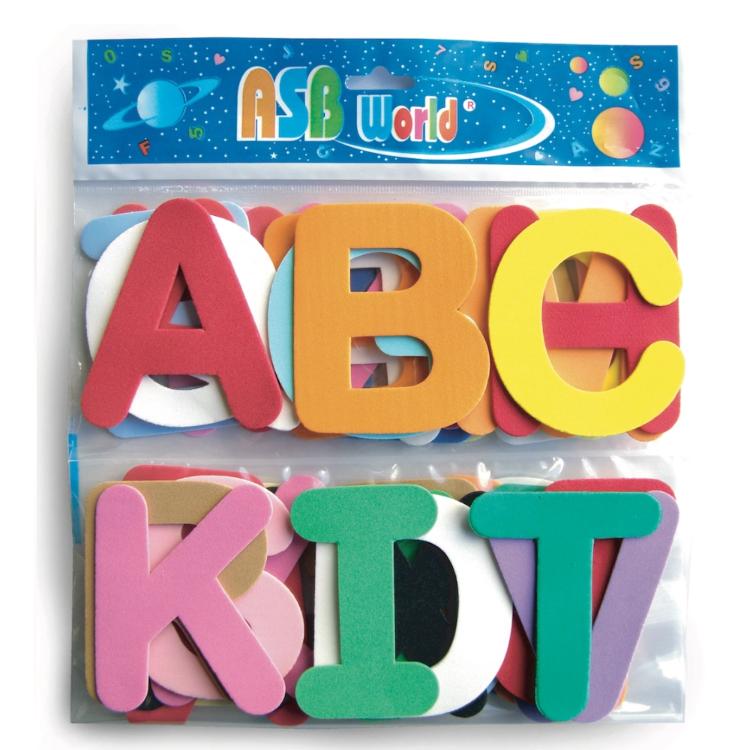 Goma eva letras abecedario 7cm med bolsa x27 letras