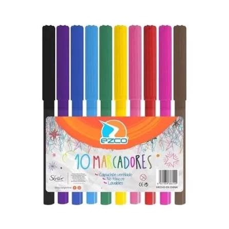 Imagen ilustrativa de MARCADOR EZCO x10 Unid. ESCOLAR