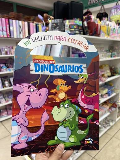 Imagen ilustrativa de LIBROS SCHOOL FUN PLOW LIST-403 MI VALIJITA PARA COLOREAR MUNDO DINO