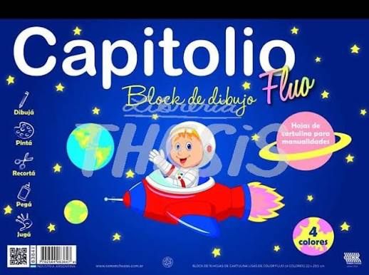 Imagen ilustrativa de BLOCK CAPITOLIO DIBUJO COLOR 6364 FLUO Nro 5 x 20 H.