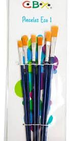 Imagen ilustrativa de PINCEL CBX LINEA ECO P. CHATA Nro 1 SET x 6 U.