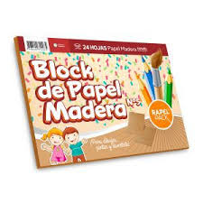 Imagen ilustrativa de BLOCK GARABATOS PAPEL MADERA 120 gs. x 24 HOJAS
