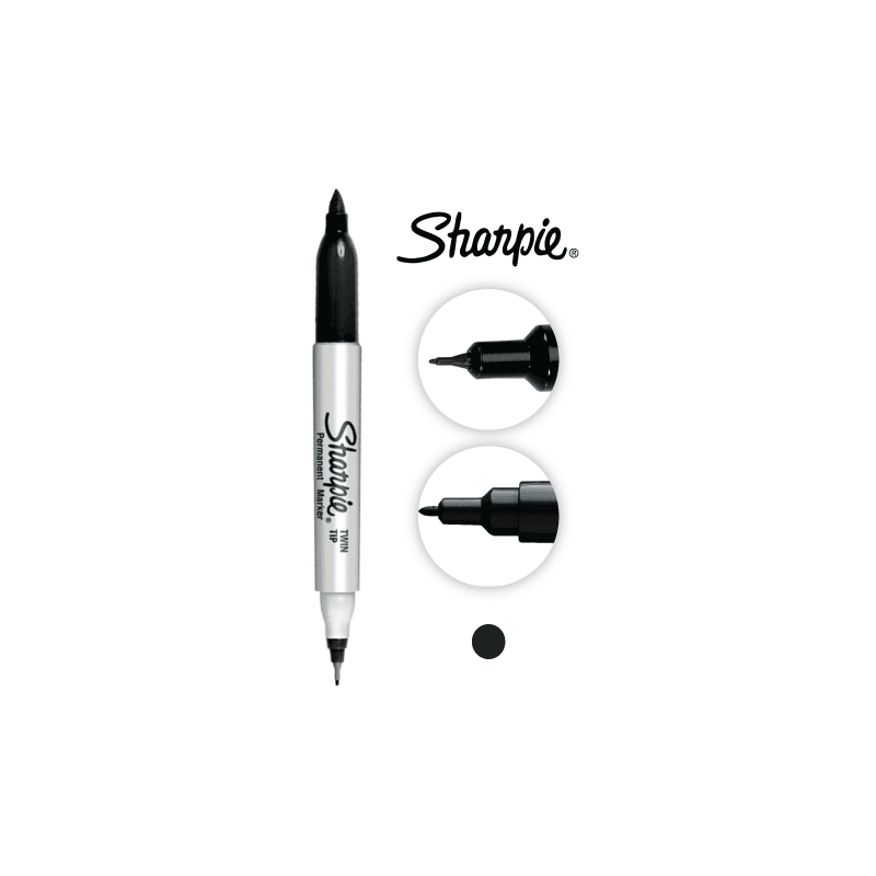 Marcador Sharpie doble punta negro