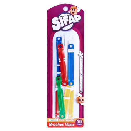 Imagen ilustrativa de BROCHES SIFAP NEPACO PLASTICO x 10 UNID. BLISTER