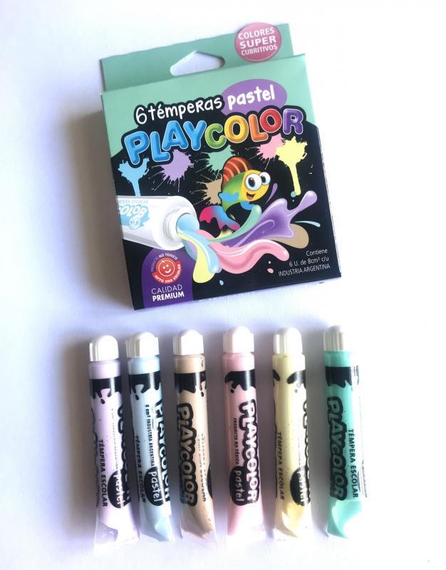 Imagen ilustrativa de TEMPERA PLAYCOLOR POMO 8ML x 6 U. PASTEL SURTIDAS