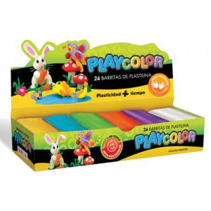 Imagen ilustrativa de PLASTILINA PLAYCOLOR CAJA x24 BARRAS SURTIDO